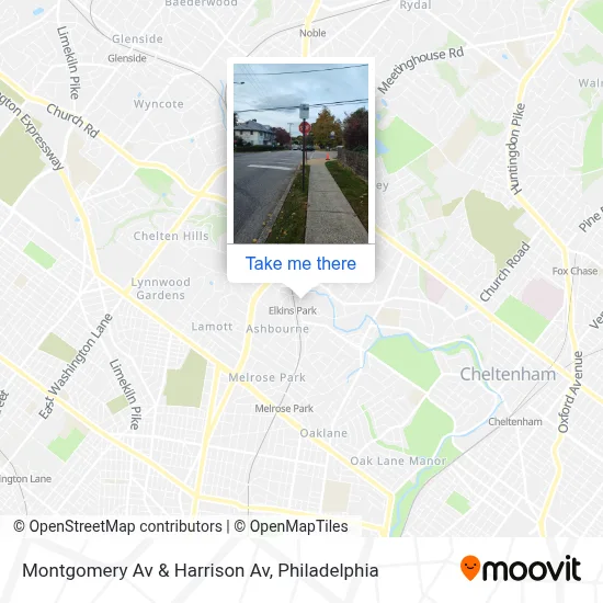 Montgomery Av & Harrison Av map