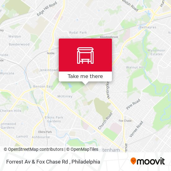 Mapa de Forrest Av & Fox Chase Rd