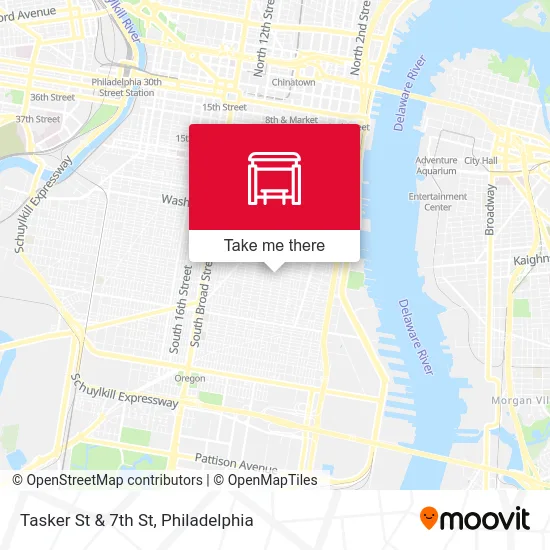Tasker St & 7th St map