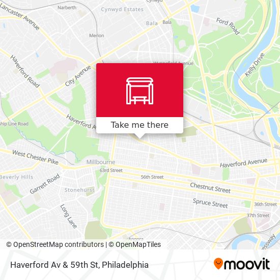Haverford Av & 59th St map