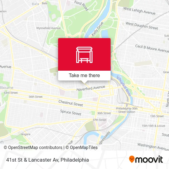 41st St & Lancaster Av map