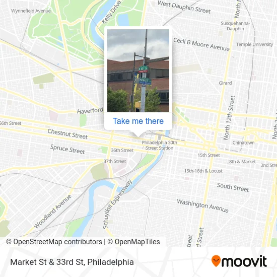 Market St & 33rd St map