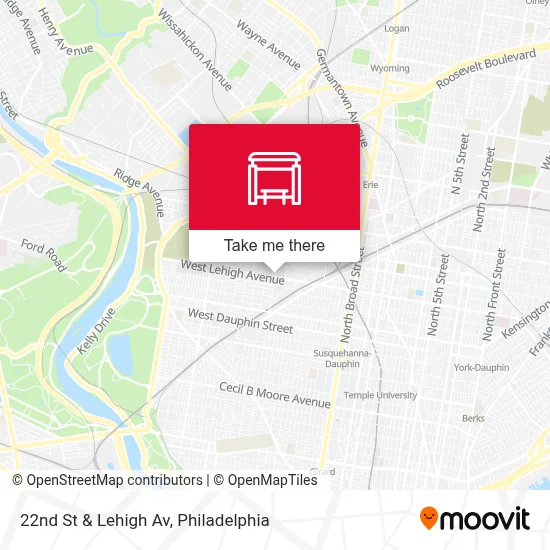 22nd St & Lehigh Av map