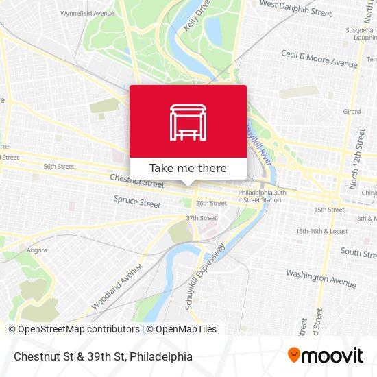 Chestnut St & 39th St map