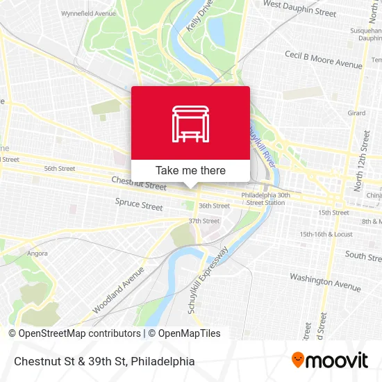 Chestnut St & 39th St map
