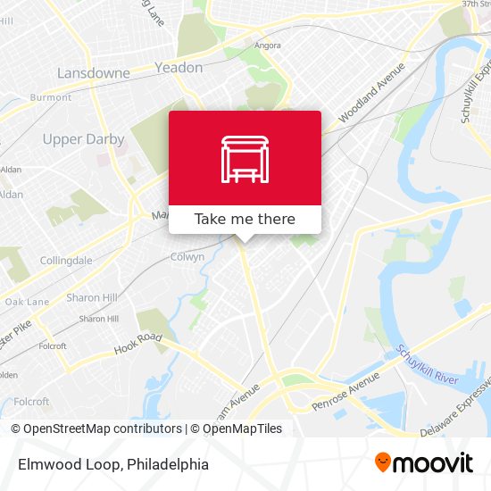 Elmwood Loop map