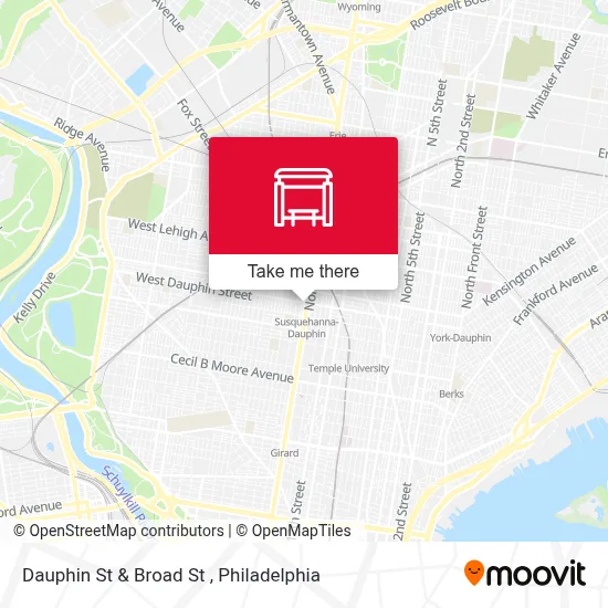 Dauphin St & Broad St map