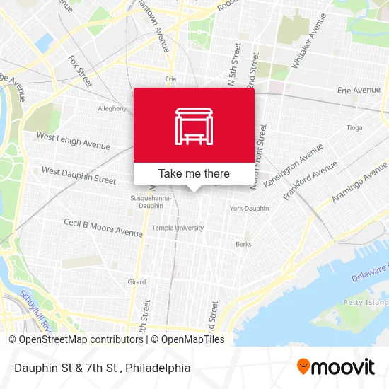 Dauphin St & 7th St map