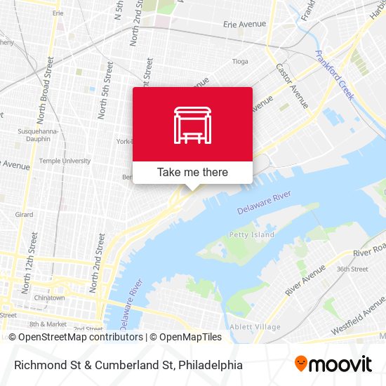 Richmond St & Cumberland St map