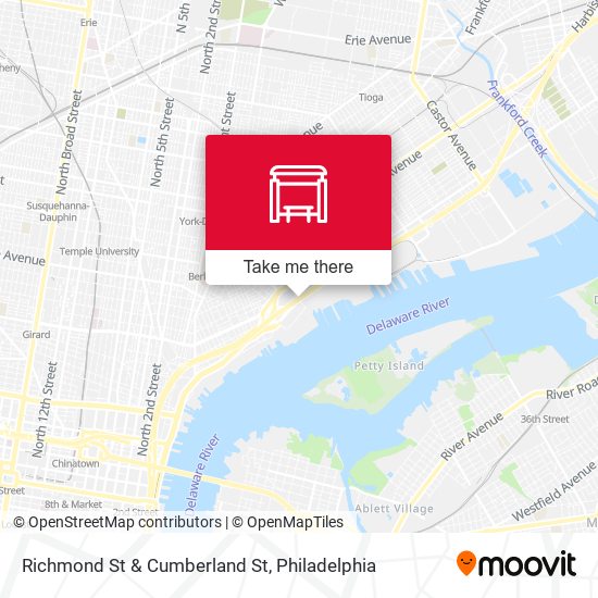 Richmond St & Cumberland St map