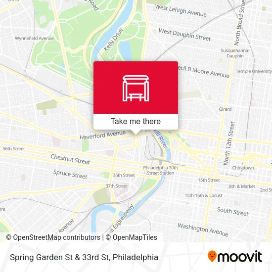 Mapa de Spring Garden St & 33rd St