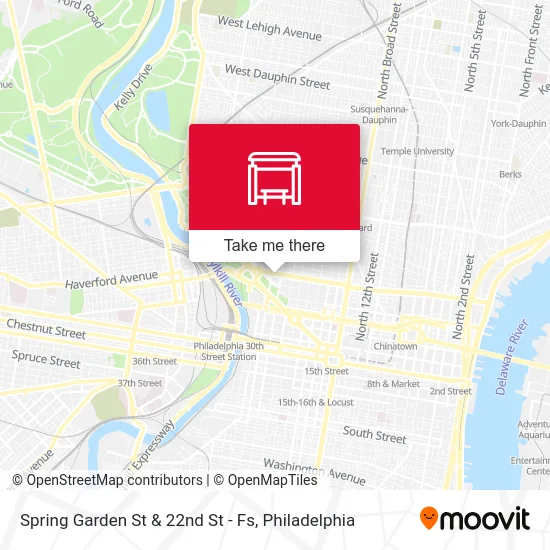 Spring Garden St & 22nd St - Fs map