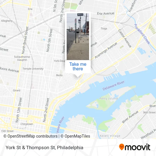 York St & Thompson St map