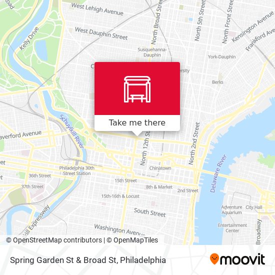 Mapa de Spring Garden St & Broad St