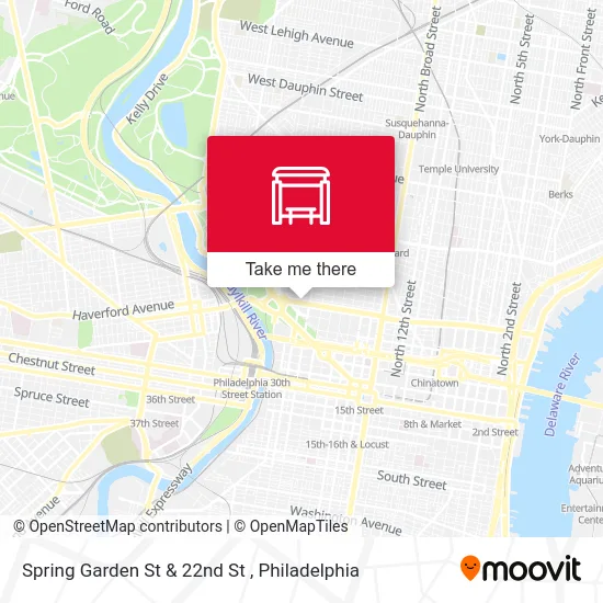 Spring Garden St & 22nd St map