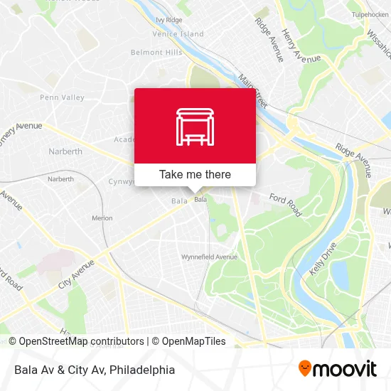 Bala Av & City Av map