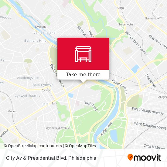 City Av & Presidential Blvd map