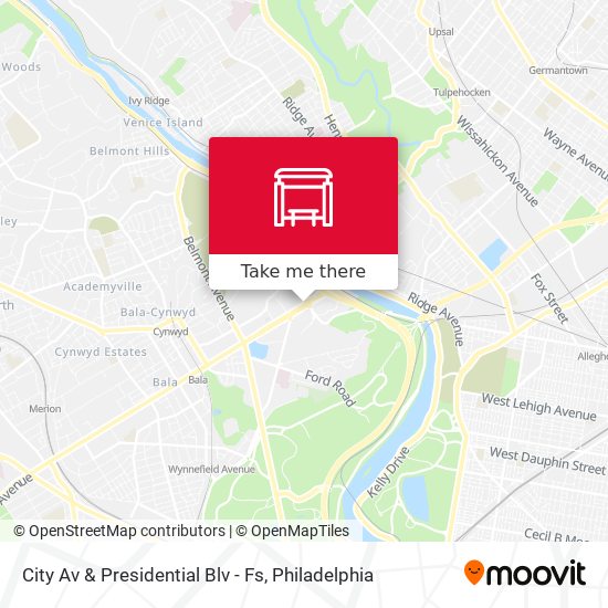 City Av & Presidential Blv - Fs map
