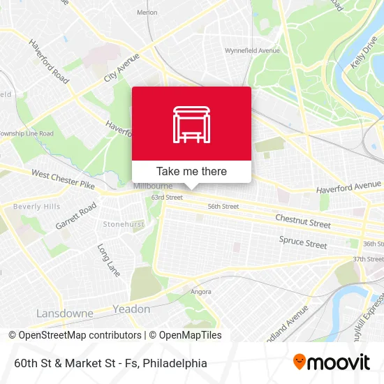 60th St & Market St - Fs map