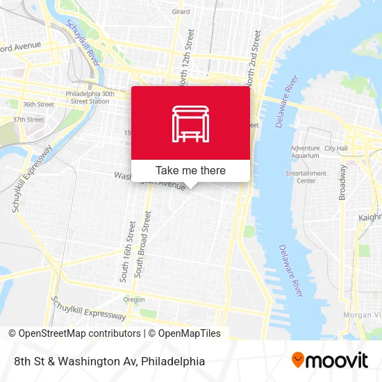 8th St & Washington Av map