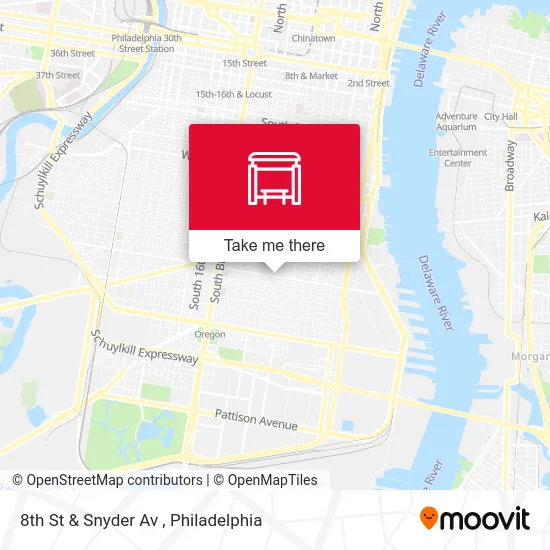 8th St & Snyder Av map