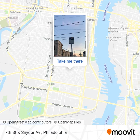 7th St & Snyder Av map