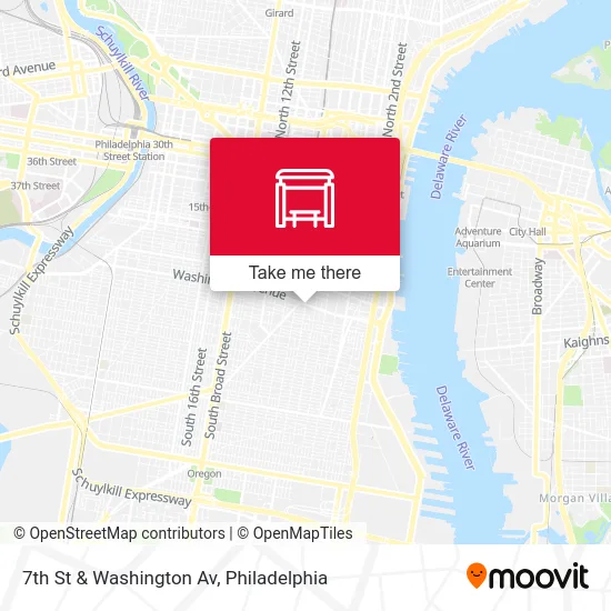 7th St & Washington Av map