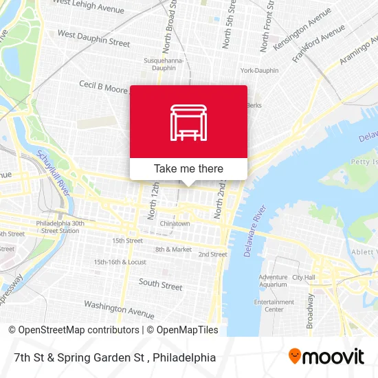 7th St & Spring Garden St map