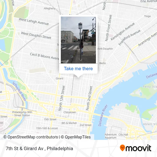 7th St & Girard Av map