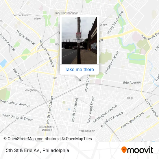 5th St & Erie Av map