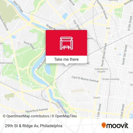 29th St & Ridge Av map