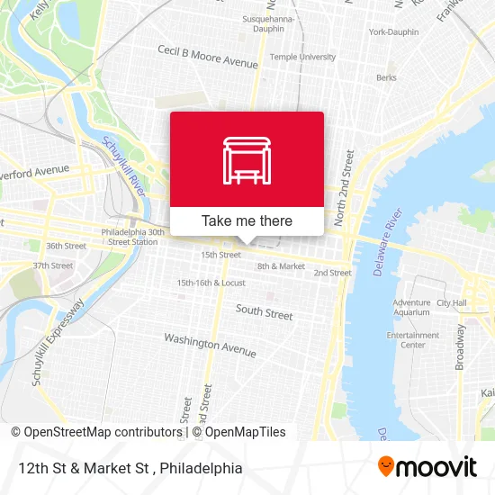 12th St & Market St map