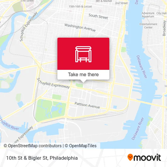 10th St & Bigler St map