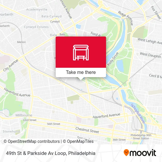 49th St & Parkside Av Loop map