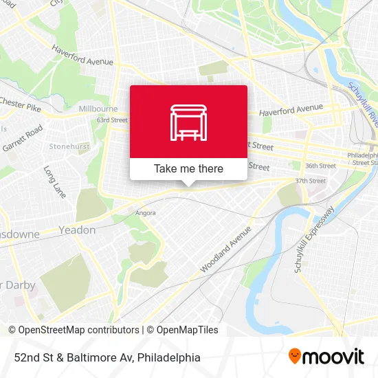 52nd St & Baltimore Av map