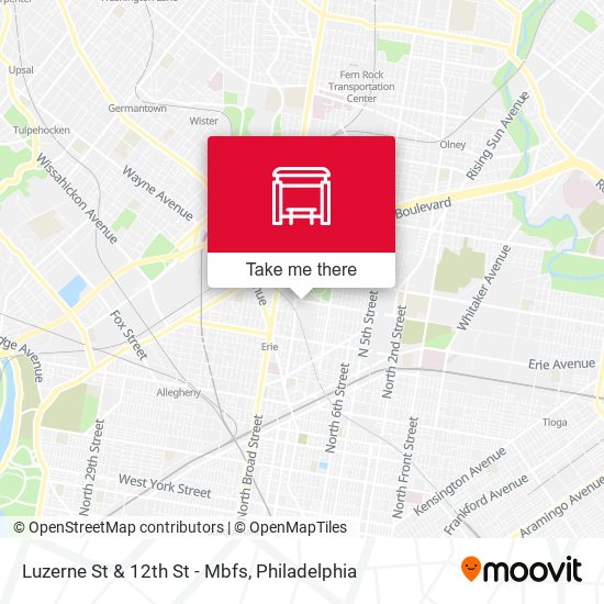 Luzerne St & 12th St - Mbfs map