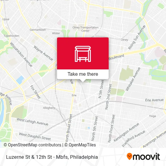 Luzerne St & 12th St - Mbfs map