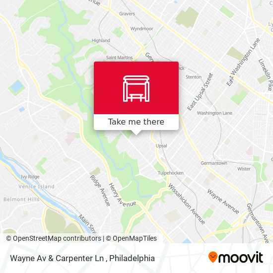 Wayne Av & Carpenter Ln map