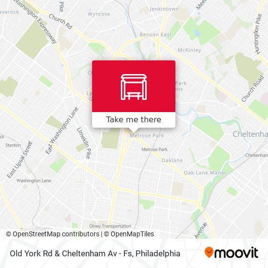 Old York Rd & Cheltenham Av - Fs map