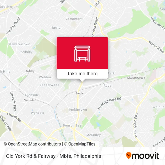 Old York Rd & Fairway - Mbfs map