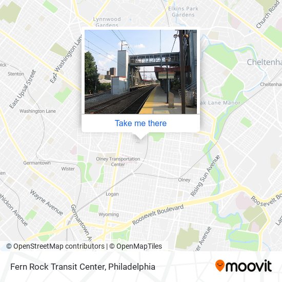 Fern Rock Transportation Center map