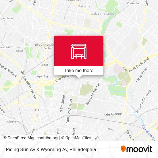 Rising Sun Av & Wyoming Av map