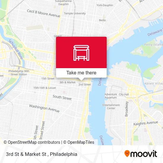 3rd St & Market St map