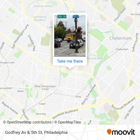 Godfrey Av & 5th St map