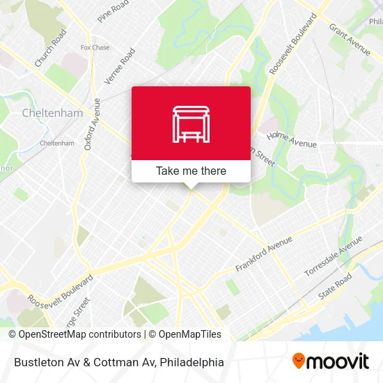 Mapa de Bustleton Av & Cottman Av