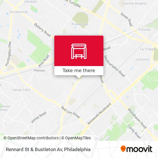 Rennard St & Bustleton Av map