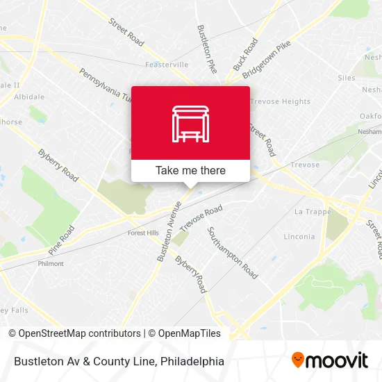 Bustleton Av & County Line map