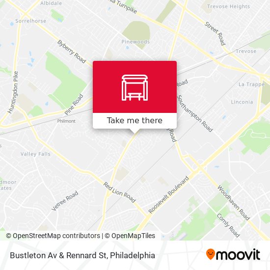 Bustleton Av & Rennard St map