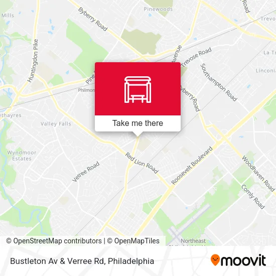 Bustleton Av & Verree Rd map