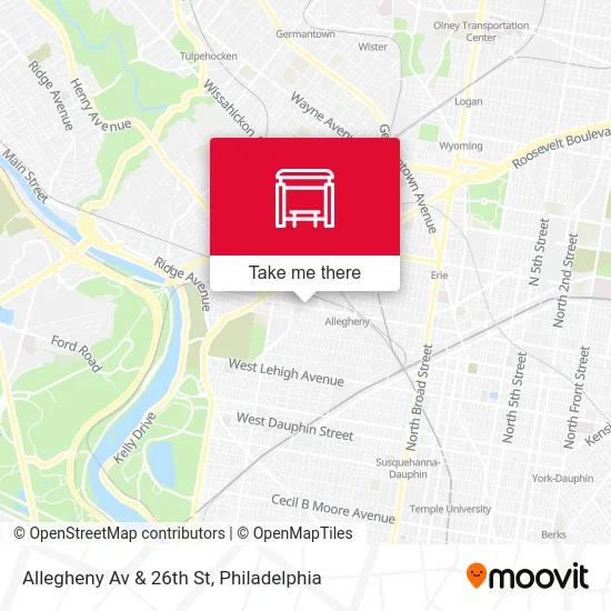 Allegheny Av & 26th St map